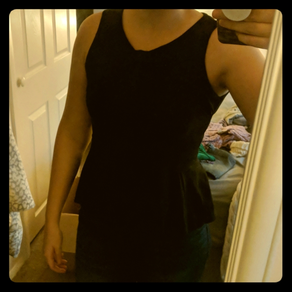 Black Peplum Top